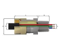 ULCBR16M20 Peppers UL-C/B/R/16/M20 Ex Double Seal Barrier Gland ULCBR16M20 IP66 &amp; IP68 Brass