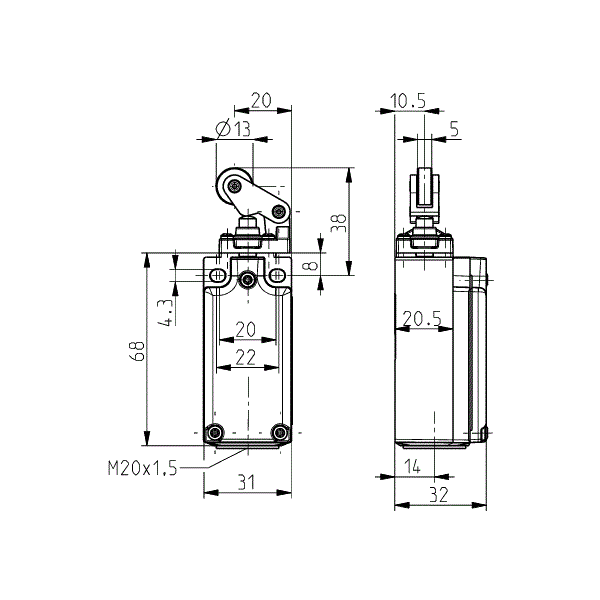 1336619 Steute  Ex Position switch  Ex ES 97 RL-11 -60°C IP66/IP67/69 (1NC/1NO) -60o