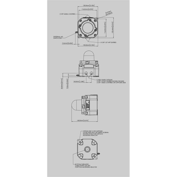 D2xB1X10DC024MN1A1RA E2S D2xB1X10DC024MN1A1RA Ex-z2 Beacon D2xB1X10 DC024 MN1A1R/AMBER 10J IP66 Zone 2 & 22, Globally certified