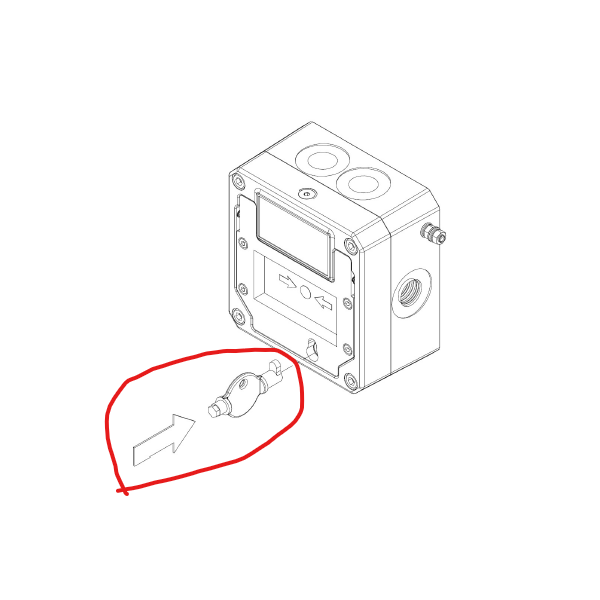 SP70-0040 E2S SP70-0040 Spare Plastic Test Key for Brake Glass Manual Call Point