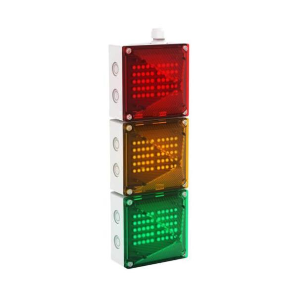 QUADROLEDTL230RYG Pfannenberg 21106640008 LED Traffic Light Quadro LED-TL 230vAC Red/Yellow/Green IP66 80 cd 115/230vAC