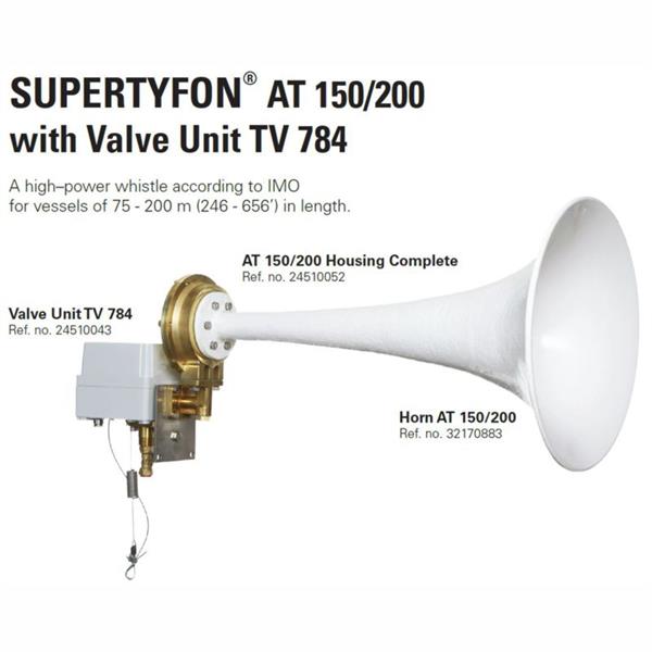 25800028 Kockum Sonics AB AT-150/200 Supertyfon AT 150/200 w/ValveUnit TV 784 148 DB @ 1m 200 Hz