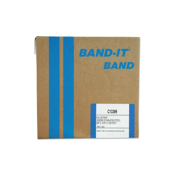 C13399UK Band-It C13399 Valu-Strap Band SS 3/8" x 0.015" x 100' in SS-201  (Band in 30,5 m/coil)
